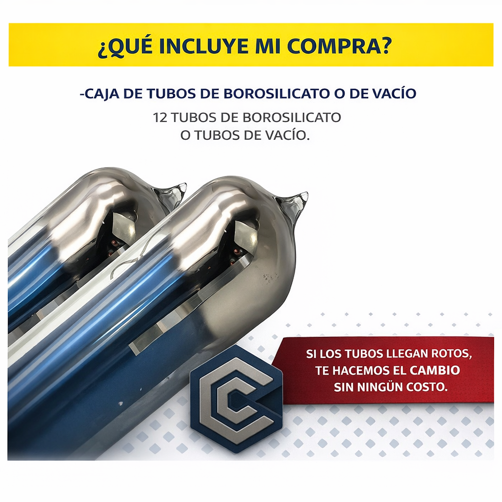 Calentador Solar MEVI ECO 12 Tubos 120L Baja Presión