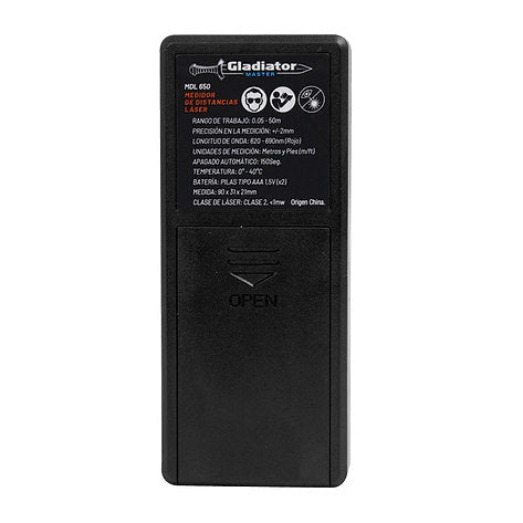 Medidor de distancia láser Gladiator 50 m