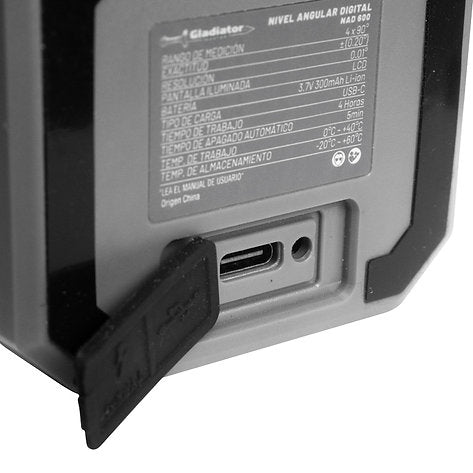 Nivelador angular digital Gladiator 4×90° recargable