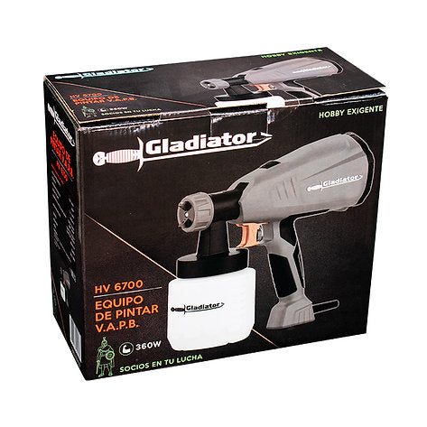 Pistola pintura 16 psi 670 ml 18 V inalámbrica Gladiator