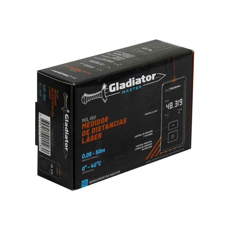 Medidor de distancia láser Gladiator 50 m