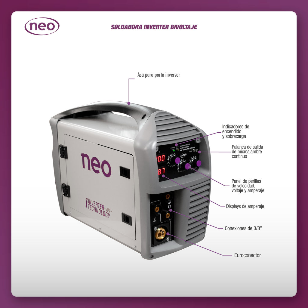 Soldadora Inversor 250 A Microalambre y Electrodo – Alta Versatilidad