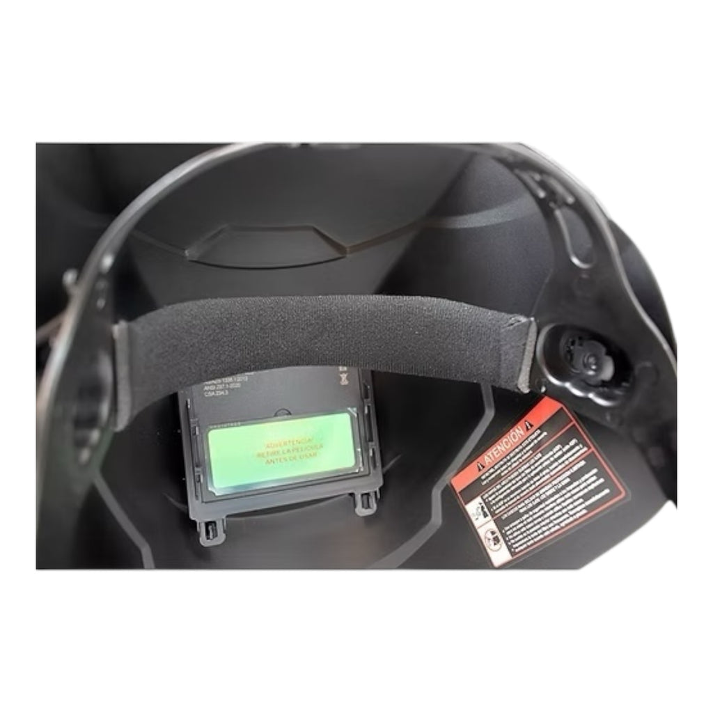 Máscara De Soldar Fotosensible 90x35mm Marca Energy Color Negro