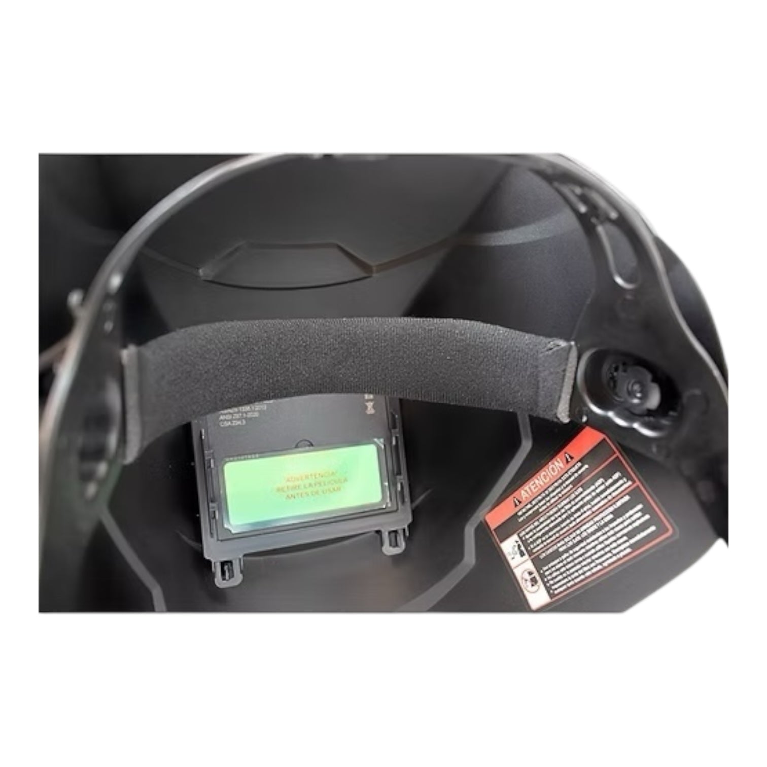 Máscara De Soldar Fotosensible 90x35mm Marca Energy Color Negro