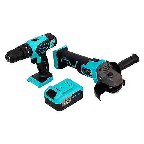 Kit Rotomartillo Inalámbrico 12″ 20V A20 + Esmeriladora Angular Inalámbrica 20V P20 Energy PA20C1